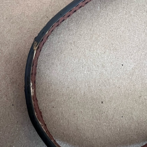 Fossil Coated Canvas Leather Trim  Chevron Campbell Triple Zip Crossbody Bag - Picture 12 of 16